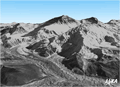 陸域観測技術衛星「だいち」(ALOS) 撮影画像によるデジタル3D地図のイメージ例：エベレスト