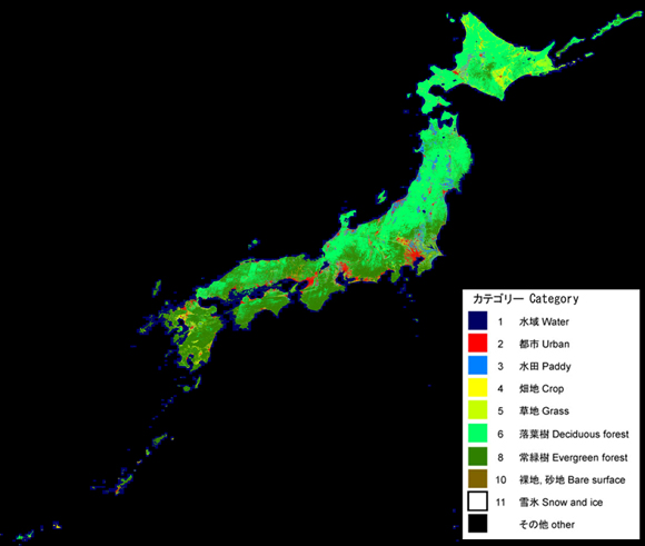 日本全域の高解像度土地利用土地被覆図(Ver.11.02)