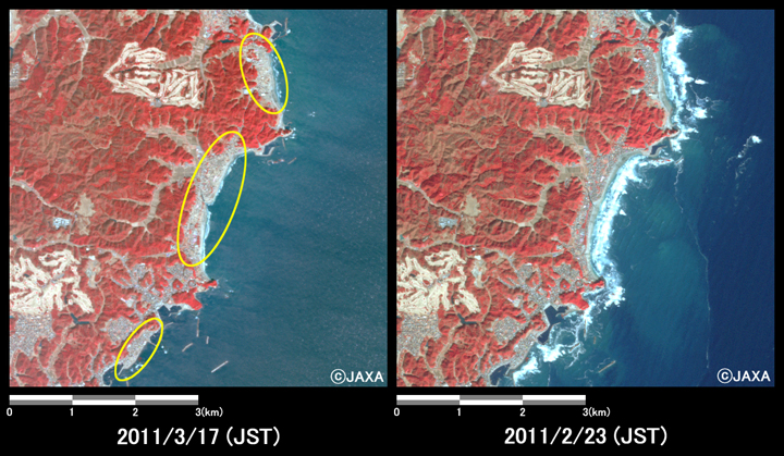 図12: 福島県いわき市たいら付近の様子(約6km×6kmのエリア)