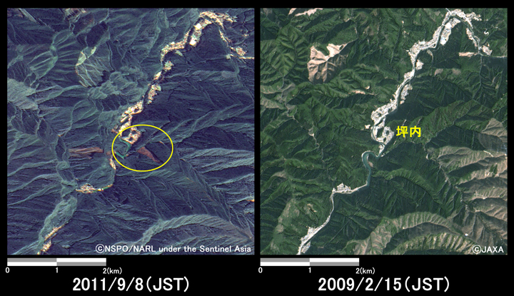 図3: 奈良県天川村坪内地区周辺の様子 (約5km×5kmのエリア)