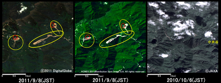 図13: 奈良県野迫川村桧股周辺の様子 (約2km×2kmのエリア)