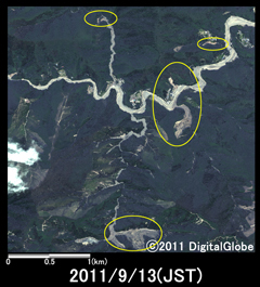 災害後2011年9月13日観測(WorldView-2)