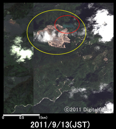 災害後2011年9月13日観測(WorldView-2)