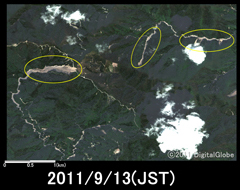 災害後2011年9月13日観測(WorldView-2)