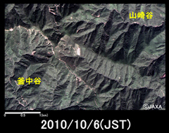 災害前2010年10月6日観測(ALOS)