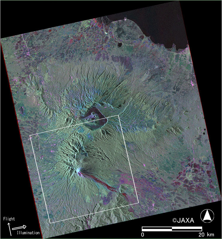 Fig.2 the data acquired before (October 27, 2019) and after (December 5, 2021) the eruption.