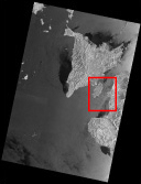 図1: 2015年4月25日のPALSAR-2観測領域