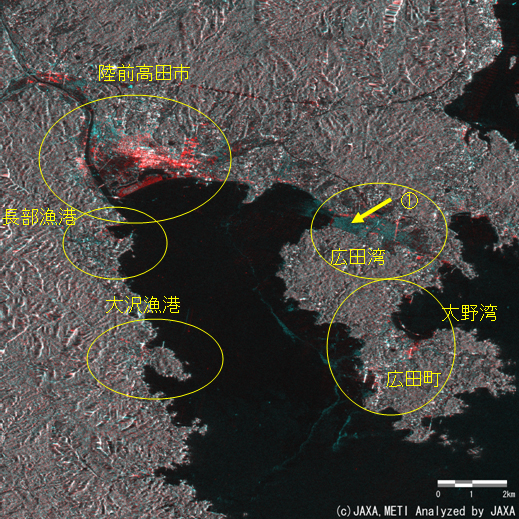 図4(o): 陸前高田周辺の拡大図 (クリックで拡大画像へ)