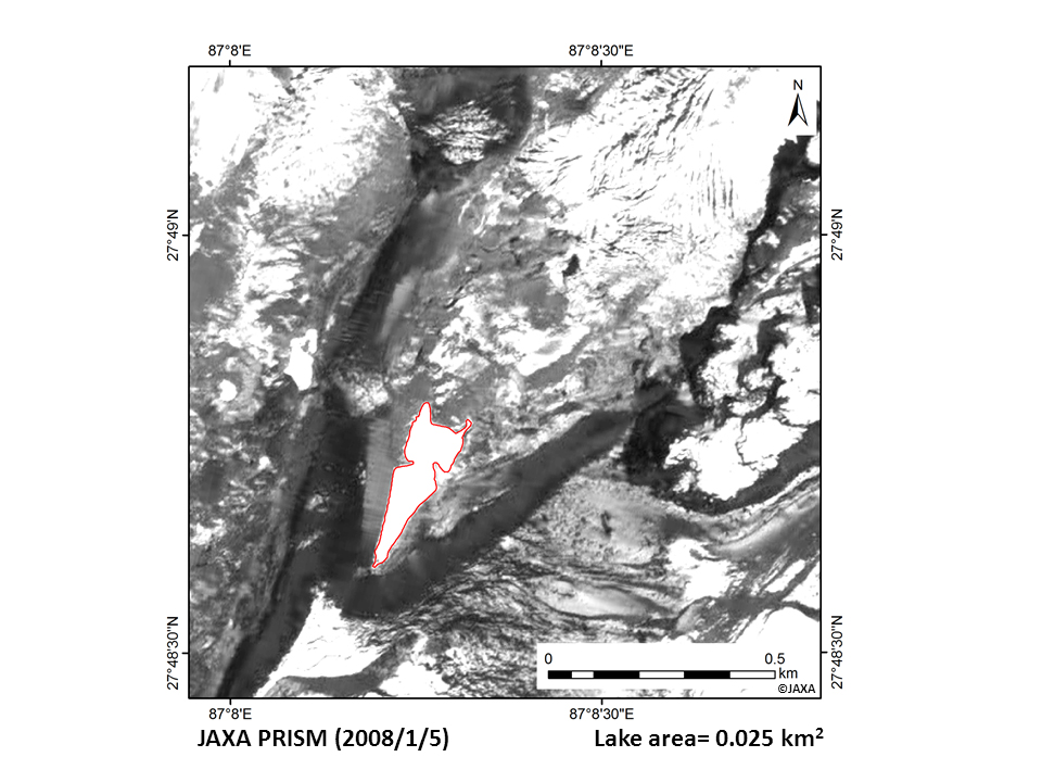 Fig.2: The ALOS/PRISM image (Jan. 5, 2008).