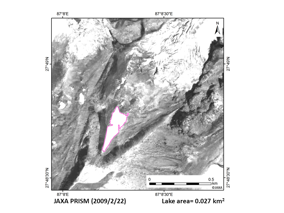 Fig.3: The ALOS/PRISM image (Feb. 22, 2009).