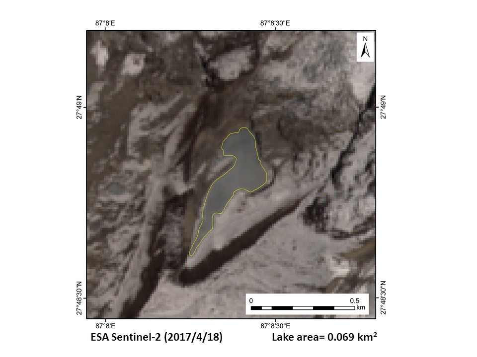 Fig.5: The Sentinel-2 image (Apr. 18, 2017).