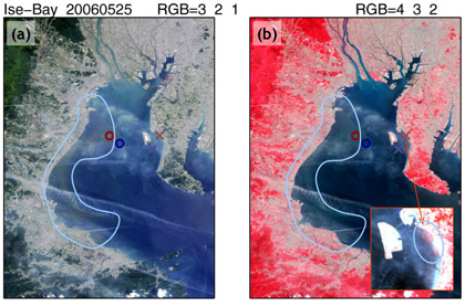 Figure 5: Ise Bay on May 25, 2006 observed by AVNIR-2.