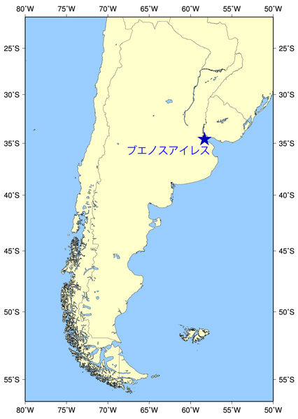図6: 南米の観測地点