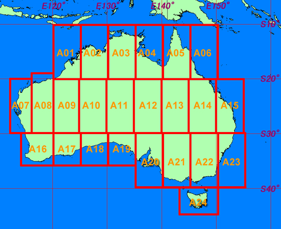 Tile Map of Australia Data Coverage