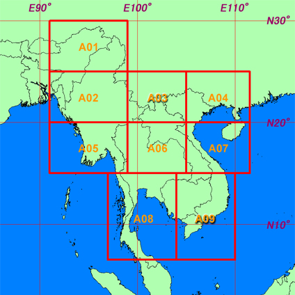 Tile Map of Indochina Data Coverage