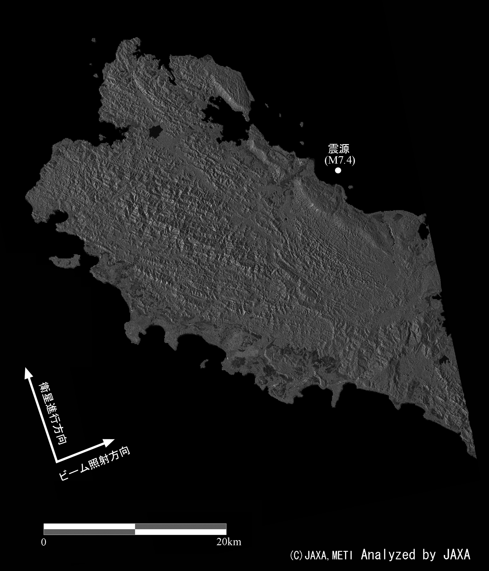 20N222126(JST)Ɏ擾uvPALSAR̃ChlVAEX}gɂV(SIMEULUE)̉摜f[^