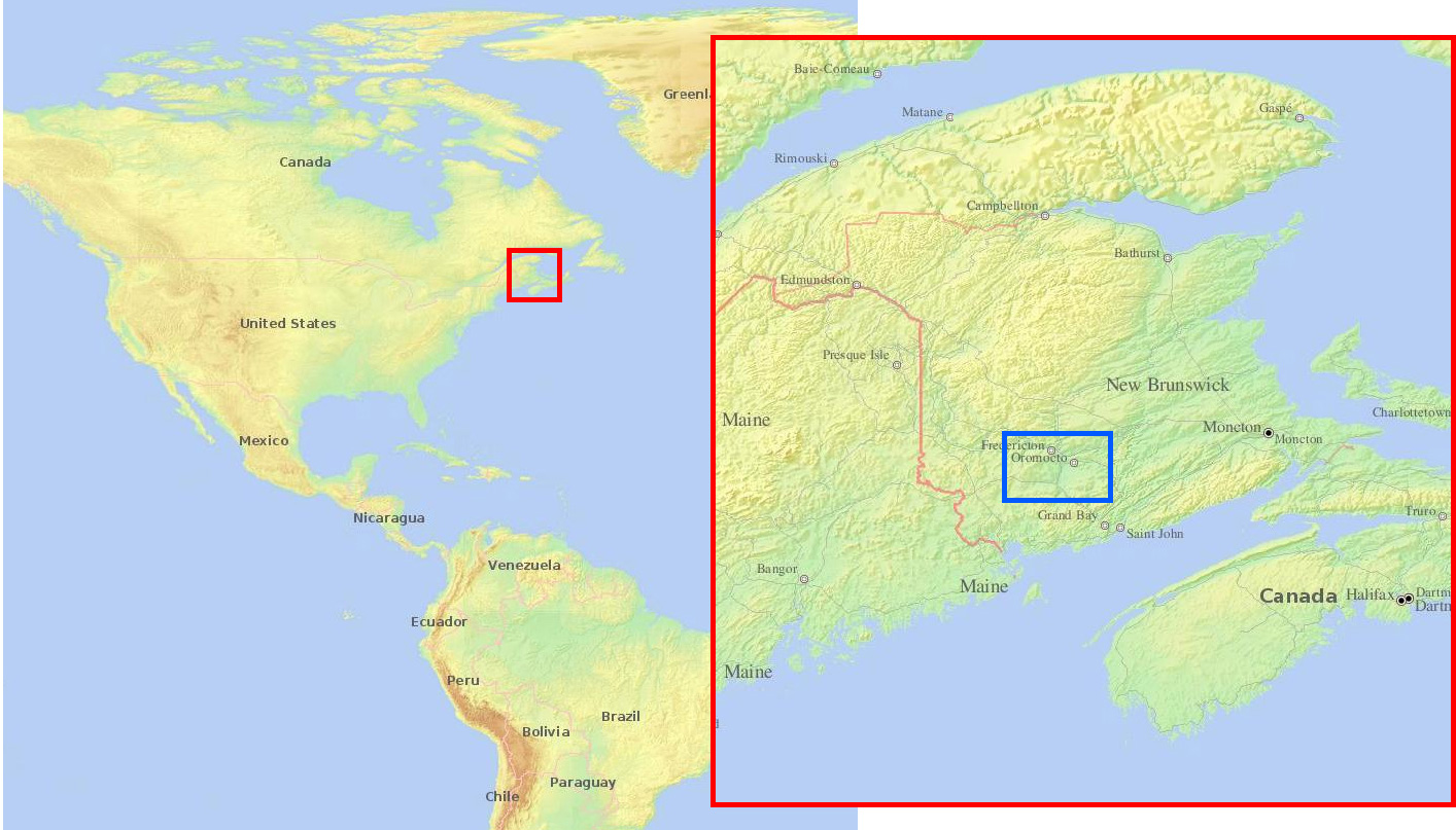 Map of observed point.