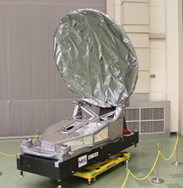 Appearance of cloud profiling radar developed by Japan