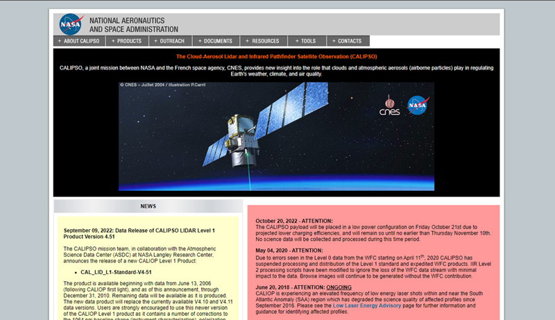 LaRC CALIPSO Website