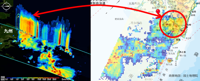  九州地方での線上降水帯(2020年7月5日～6日) 