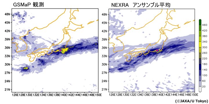 土砂災害が発生した熱海での大雨の「NEXRA」と「しずく」衛星による解析