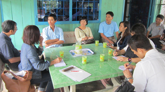 Meeting with rice crop farmer