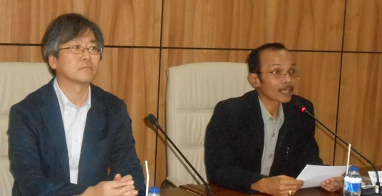 Opening Remark (Dr. Edi Husen, Head of Dissemination and Cooperation, ICALRD and Mr. Yutaka Kaneko, JAXA)