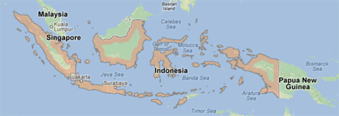 Study Area of "Assessment of drought impact on rice production in Indonesia by satellite remote sensing and dissemination with web-GIS"