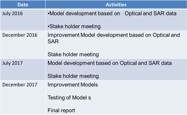 Work Plan of Mapping and Monitoring Oil Palm Plantations Using Optical and SAR Space borne Data, in Indonesia