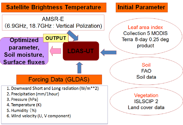 Land Data Assimilation System by using AMSR-E