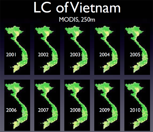 LC of Vietnam: MODIS Map (250m) at National Level, 2001 - 2010