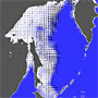 オホーツク海における海氷の分布と動き