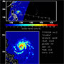 AMSRとAMSR-Eが追跡した台風「くじら」