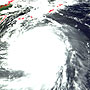沖縄、九州に接近する台風13号（サンサン）