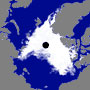 北極海の氷　観測史上最小を更新
