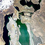 拡大に転じた北アラル海と縮小が続く南アラル海