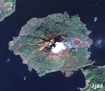 桜島の全景