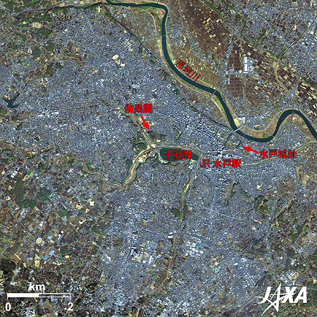 水戸市市街地の拡大画像