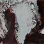 「しずく」が捉えたグリーンランド氷床表面の全面融解