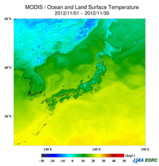 2012年11月月平均地表面温度