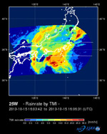 CAIバンド3反射率差分画像（差分＝2013/08/10の反射率-2013/08/19の反射率)