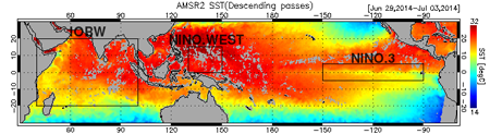 AMSR2 SST(Descending passes)