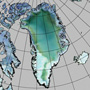 グリーンランド氷床　春の大融解