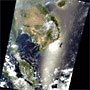 東南アジア、インドシナ半島の広域観測画像