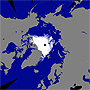 北極海の海氷　観測史上最小に　前回の最小値を1ヶ月早く更新　初の400万㎞2割れへ