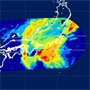 伊豆大島に豪雨をもたらした台風26号と接近する台風27,28号