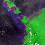 Districts Stricken by Giant Earthquake off Sumatra and Tsunami Seen from Space