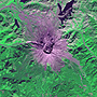 Three-Dimensional View of Mt. St. Helens, Washington
