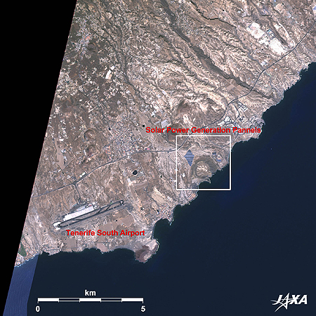 Tenerife South Airport and Solar Power Generation Panels 