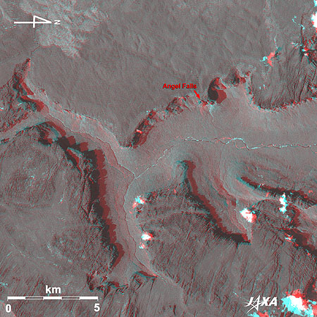 Three-Dimensional View of Angel Falls